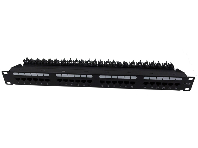 UTP Cat.6 Patch Panel 24 Port With Lock Type Cable Manager  (ar-u24p-c606-1551x427)