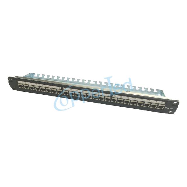 FTP Cat.6A Modular Patch Panel 24 Port With Back Bar  (ar-f24p-c6a05-5)