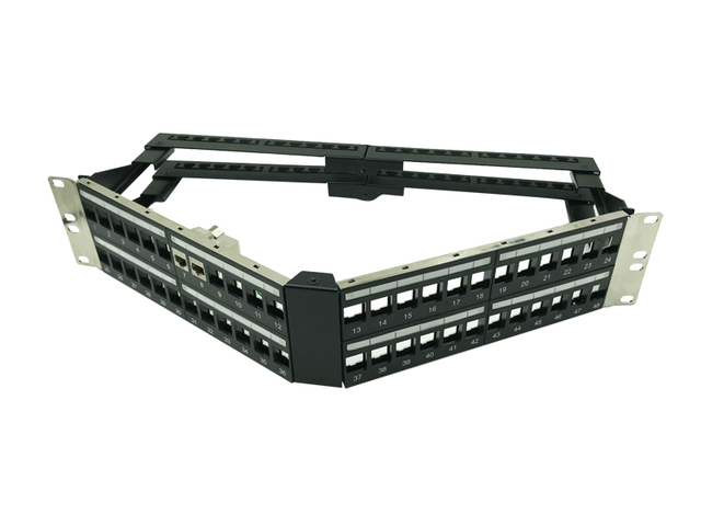 FTP 2U 48 Port Angled Blank Patch Panel  (ar-f48p-bp02-3)