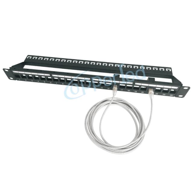 UTP Blank Patch Panel 24 Port With Back Bar (Matt Surface)  (ar-u24p-bp08-4)