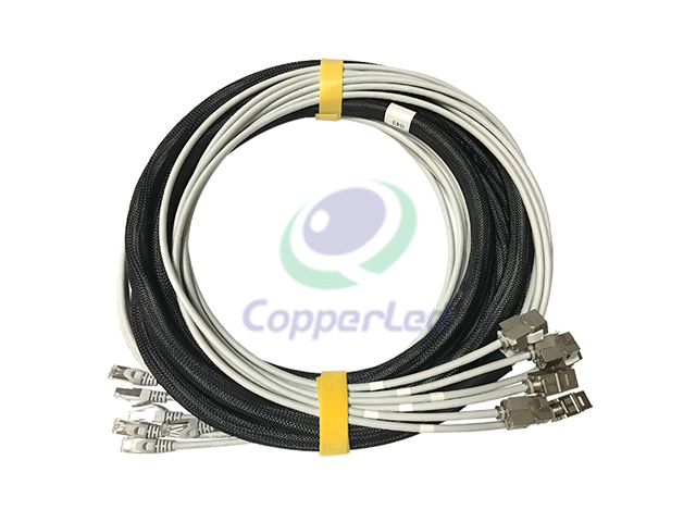 SFTP Cat.6A Pre-terminated Trunk cable Grey color 7m  (ar-tr-stpc6agy-7m-6)