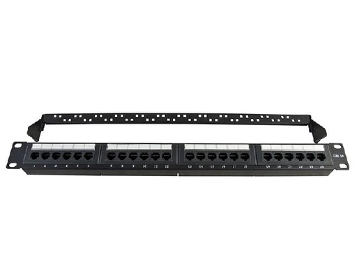 UTP Cat.5e Patch Panel 24 Port 110 IDC With Back Bar  (ar-p2524u-c5e-2)