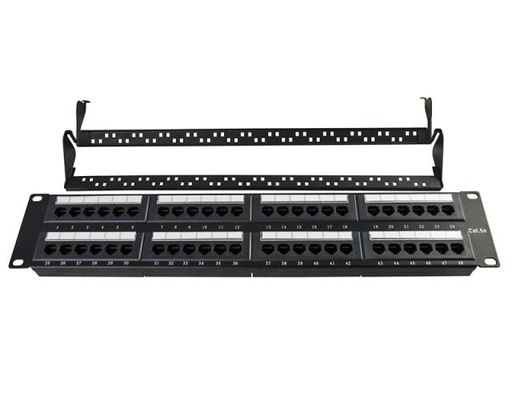 UTP Cat.5e Patch Panel 48 Port Dual Use IDC With Back Bar  (ar-p2548u-c5e-2)