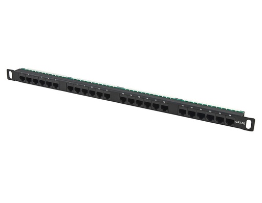 UTP 0.5U Cat.5e Patch Panel 24 Port ( New type)  (ar-p2824u-c5e-2)