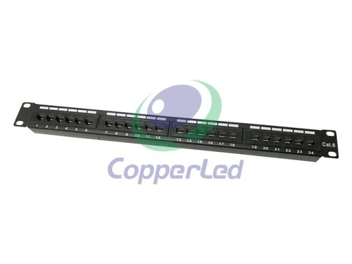 UTP Cat.6 Patch Panel 24 Port 110 IDC Without Back Bar  (ar-u24p-c603-4)