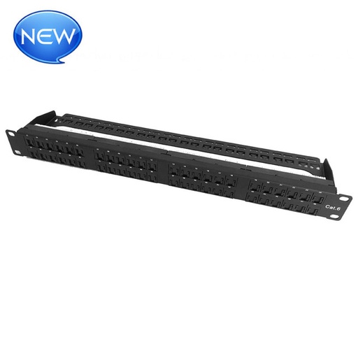 UTP Cat.6 1U 48 Port Patch Panel With Back Bar With Dustproof Cover(Without Dustproof is Optional)  (ar-u48p-c602-4)