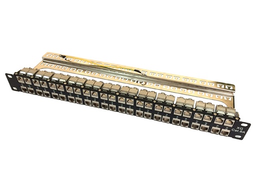 FTP 1U Cat.6A Modular Patch Panel 48 Port With Back Bar  (ar-f48p-c6a02-5)
