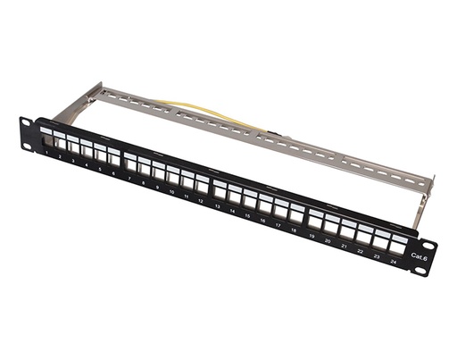 FTP Blank Patch Panel 24 Port With Back Bar  (ar-f24p-bp01-3)