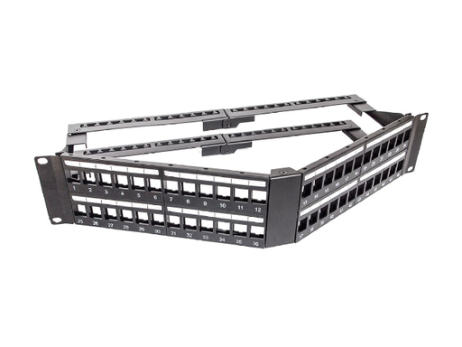 UTP 2U Blank 48 Port Angled Patch Panel  (ar-u48p-bp02-2)