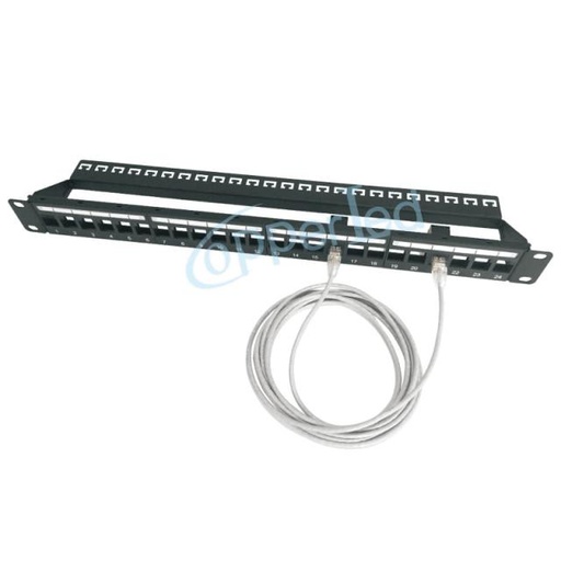 UTP Blank Patch Panel 24 Port With Back Bar (Matt Surface)  (ar-u24p-bp08-4)