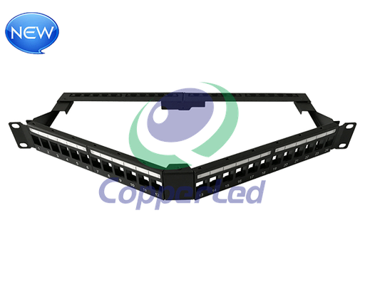 UTP 1U 24 Port Improved Angled Patch Panel  (ar-u24p-bp09-5)