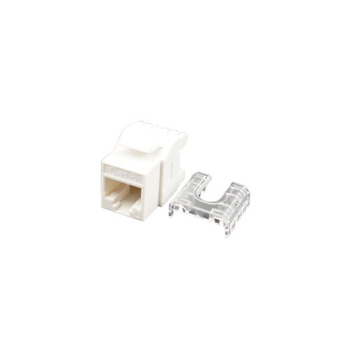 UTP Cat.6 Keystone Jack 180 degree White color  (ar-kju-c619-2)