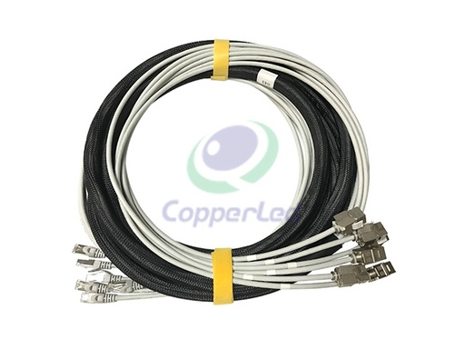 SFTP Cat.6A Pre-terminated Trunk cable Grey color 7m  (ar-tr-stpc6agy-7m-6)