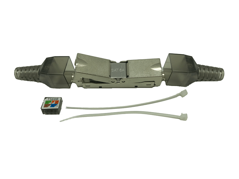 Cat.6A STP RJ45 Field Module Plug 2 Ends Connection  (ar-ipf-c6ai-3)