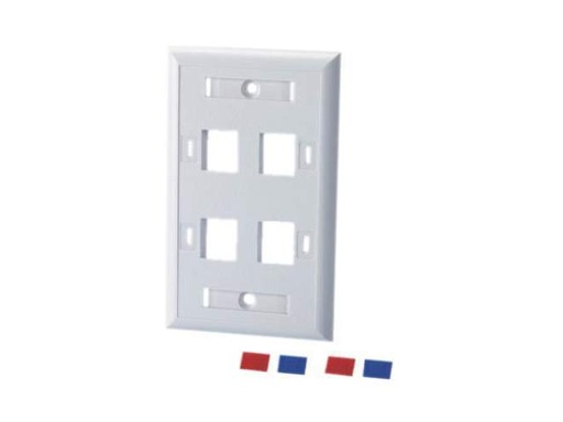 American Type Faceplate 4 Ports  (ar-fp-1204)