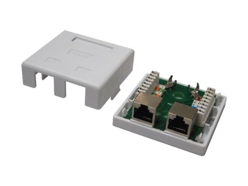 Wall socket 2Port with STP Cat.5e PCB Module  (ar-olsb-02)